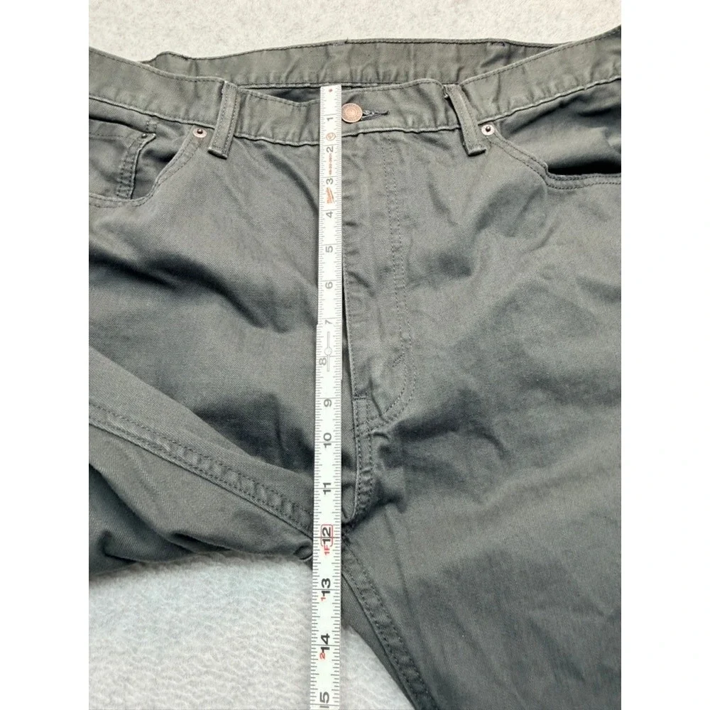 Levis 505 Regular Fit Straight Leg Grey Pants Mens 40x32 Charcoal Twill Chino
